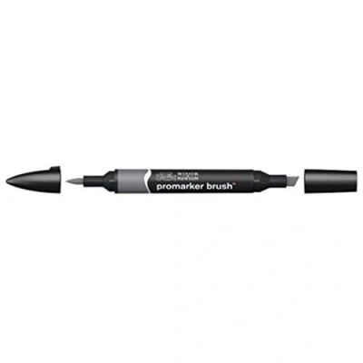 Obrázek Winsor &amp; Newton 0204158 štětec Marker (pro výkresy, kaligrafii, design a rozložení, kreslení bez šmouh s klínem špičkou štětce) studená šedá 4