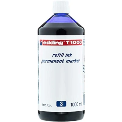 Obrázek Edding plnicí inkoust Usche pro permanentní popisovač, 1000 ml, modrá