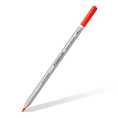 Obrázek STAEDTLER akvarelové pastelky karat akvarelové, červené, vodou roztíratelné, měkká a barevně intenzivní tuha, pro různé suché mokré techniky, 6 akvarelových pastelek v kartonovém pouzdře, 1252