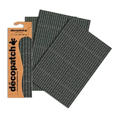 Obrázek Decopatch Papier No. 759 (schwarz weiß Netz, 395 x 298 mm) 3er Pack