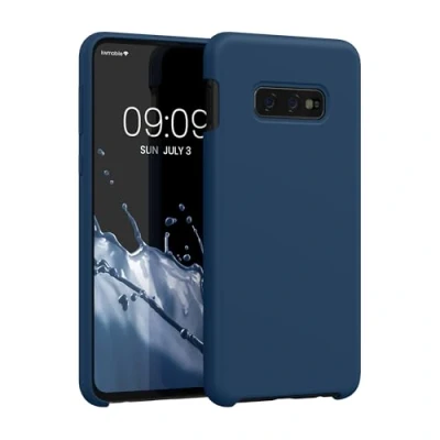 Obrázek kwmobile pouzdro kompatibilní se Samsung Galaxy S10e silikonové na mobil měkký povrch bezdrátové nabíjení námořnická modrá
