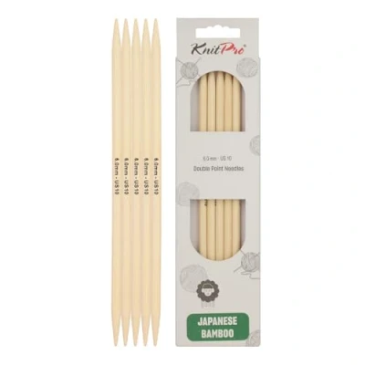 Obrázek KnitPro K22132 punčochové pletivo, Bamboo, přírodní, 20 x 0, 6 cm, 5 Count