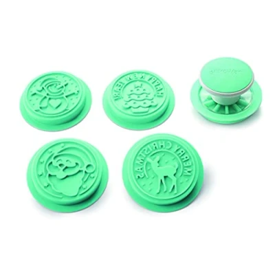 Obrázek Silikomart 25.441.39.0069 XMAS STAMP SADA 4 SILICONE MOULD ø73 MM