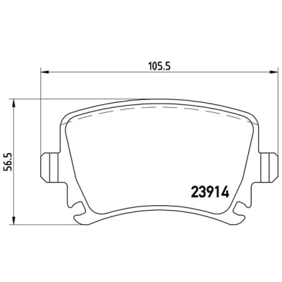 Obrázek Brembo P 85 095 sada brzdových destiček, kotoučová brzda (4dílná)