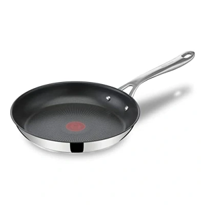 Obrázek Pánev Tefal Jamie Oliver Cook&#039;s Direct On E30404 24 cm vhodná pro indukci do myčky nepřilnavá vrstva s dlouhou životností technologie Thermo Signal ušlechtilá ocel