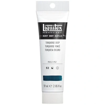 Obrázek Liquitex 1045561 Profesionální Heavy Body akrylová barva v umělecké kvalitě s vynikající světlostálostí barvě máslové konzistence, 59 ml tuba tmavě tyrkysová