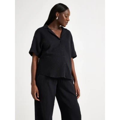 Obrázek Lindex MOM Crinkled Košile, Ženy, Velikost: 34, Black