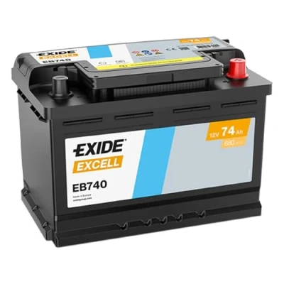 Obrázek Exide Autobaterie Excell EB740 74 Ah bezúdržbová (připravená k instalaci)