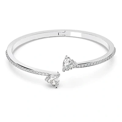 Obrázek Swarovski Náramek Attract Soul, srdce, bílý, rhodiovaný, Není relevantní.