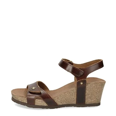 Obrázek Panama Jack Julia CLAY Sandály na platformě, Ženy, Velikost: 38, Dark brown boty
