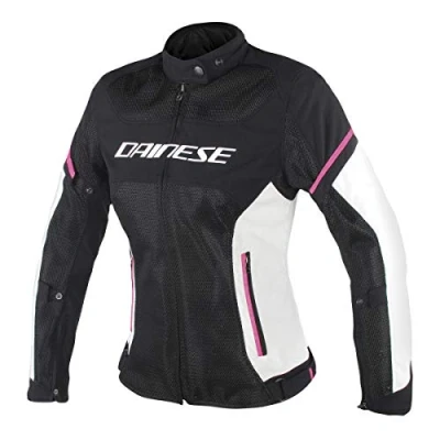 Obrázek Dainese Air Frame D1 Lady Tex bunda, motocyklová bunda léto s odnímatelnou podšívkou proti větru, dámská, černá/paporous šedá/fuchsiová, 44
