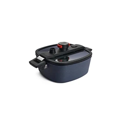 Obrázek Woll Čtyřhranný kastrol Active Lite s víkem Lite, 26 cm x cm, 10,5 vysoký, 5,5 l, se 2 bočními rukojeťmi indukční vhodný pro všechny typy sporáků, hliníkový odlitek, antracit