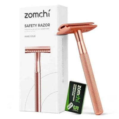 Obrázek pánský a dámský, holící strojek z kovu, Zero Waste Safety Razor, holicí uzavřený hřeben, na mokré holení pro muže ženy, kovový