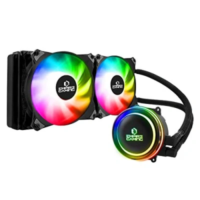 Obrázek EMPIRE GAMING Guardian G V20 vodní chlazení AIO PC Gamer CPU tekuté ARGB 3 Pins 5 V radiátor 240 mm ventilátor 2 x 120 PWM tiché Intel a AMD
