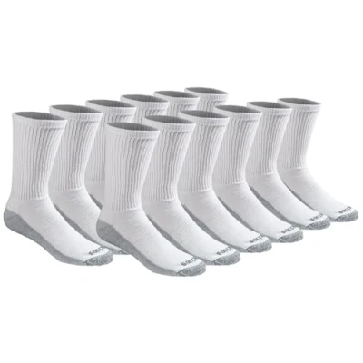 Obrázek Dickies Herren Dri tech Moisture Control Crew, Available in M XXL (6, 18 Pairs) Socken, Weiß (12 Paar), XL (12er Pack)
