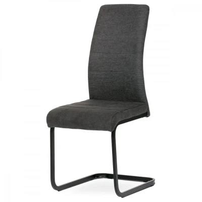 Obrázek Židle jídelní, šedá látka, kovová pohupová podnož, černý kov DCL 414 GREY2
