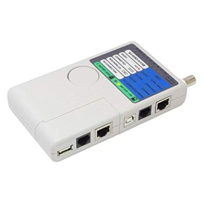 Obrázek Good Connections Tester síťových kabelů se vzdálenou jednotkou pro RJ45, RJ11, UTP/STP/BNC/USB vyšetřen na průchod, zkrat, výměnu žil a vadu kabelu, šedá