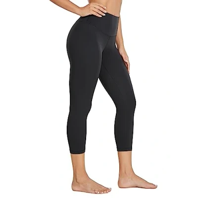 Obrázek CRZ YOGA Butterluxe dámské legíny s vysokým pasem Capri neprůhledné sportovní jóga fitness letní kalhoty 43/48/53/58 cm, černá