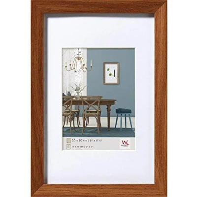Obrázek walther design Rámeček dub tmavý 18 x 24 cm s paspartou, Fiorito dřevěný rám EF824P