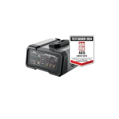 Obrázek AEG Nabíječka baterií CW10 nabíjí všechny baterie 6 v a 12 V, rozsáhlá bezpečnostní ochrana, s ukazatelem stavu nabití %, 75 A, černá