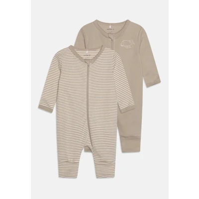 Obrázek Name it Nbnnightsuit ZIP Unisex 2 PACK Pyžamo pro děti, Velikost: 50, Beige