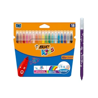 Obrázek Bic 937508 KIDS Umělecké tužky Kid Couleur medium, 18 ks v kartonovém pouzdře
