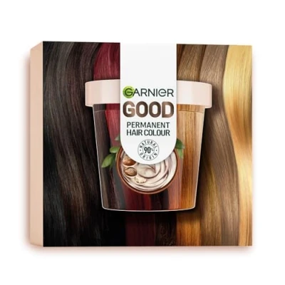 Obrázek Garnier Sada pro trvalé barvení vlasů intenzivní a dlouhotrvající, až 8 týdnů zářivé barvy, bez čpavku, 9.1 Vanilla Blond, Good Starter Set