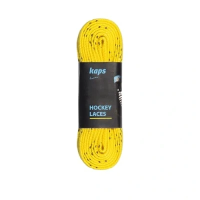 Obrázek Kaps Wasserfeste Schnürsenkel aus Polyester Für Schlittschuhe Extrem Reißfest (190 daN), Wasserfest Eishockey (Gelb Schwarz 213 cm)