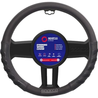 Obrázek SPARCO SPCS101GR S101 Universal Car Steering Wheel Cover, Gray Color,
