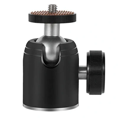 Obrázek Harwerrel Mini Kugelkopf Stativkopf Ballhead mit 3/8 Zoll auf 1/4 Schraubadapter für Digitalkamera DSLR Stativ Einbeinstativ Lichtständer Leuchttürme