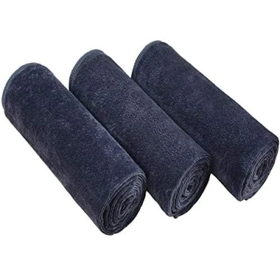 Obrázek MAYOUTH Sada ručníků z mikrovlákna pro saunu, fitness, sport, rychleschnoucí ruční¹Cher mikrovlákna, unisex sportovní ručník šedý 3 balení 40 cm x 80