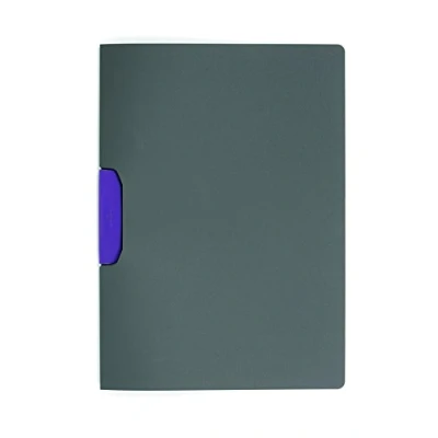 Obrázek Durable Upínací desky Duraswing Color na 30 listů DIN A4, sáček 5 kusů, antracit s fialovou svorkou, 230412