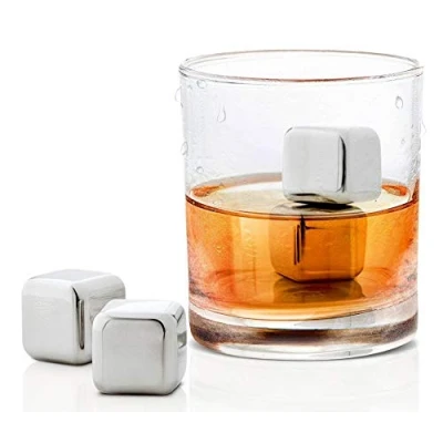 Obrázek blomus 63539 Ledové kostky Lounge, nerezová ocel leštěné na vajíčka, ocel, 2,5 x cm, 4 jednotky