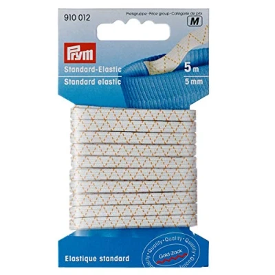Obrázek Prym Standardní elastický 5 mm bílý, polyester
