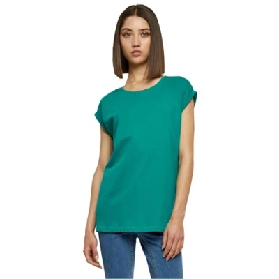 Obrázek Urban Classics Extended Shoulder Jednoduché tričko, Ženy, Velikost: Small, Fresh green
