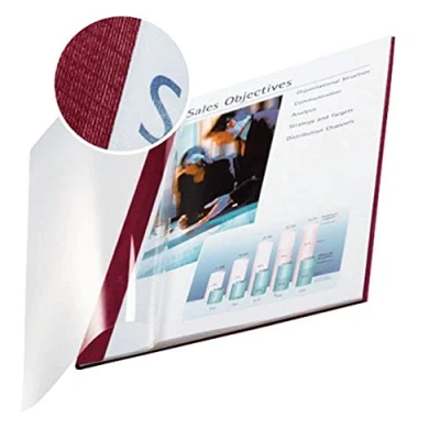 Obrázek Leitz 74140028 pořadač na knihy impressBIND, Soft Cover, A4, 10,5 mm, 10 kusů, bordó