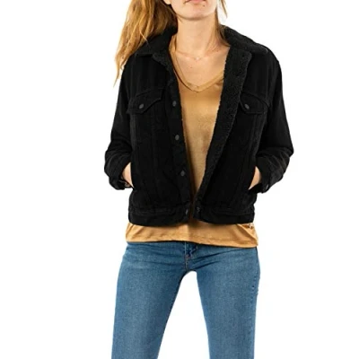 Obrázek Levi&#039;s Sherpa Trucker Džínová bunda, Ženy, Velikost: XXS, Forever black