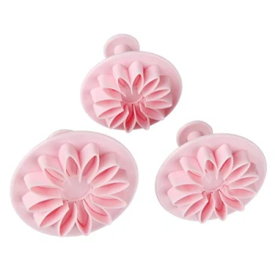 Obrázek Zenker 44801 fondán z plevele &quot;Blume&quot; 5,5/6/7 cm, plast, Růžová