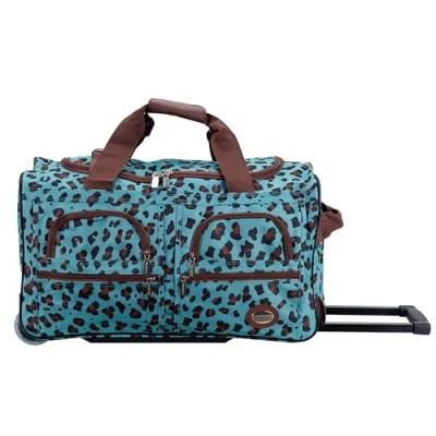 Obrázek Rockland Reisetasche mit Rollen, Blauer Leopard, Einheitsgröße, Rollen