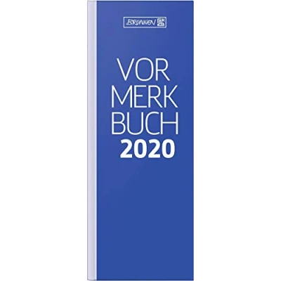Obrázek BRUNNEN Stolní kalendář 107840230, předchozí kniha modelu 784 (1 strana = 2 dny, 11,0 x 29,7 cm, stropní páska, 2020), modrý