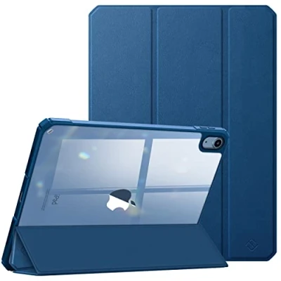 Obrázek Fintie Hybrid Hülle für iPad 10. Generation 2022, 10.9 Ultradünn Schutzhülle mit transparenter Rückseite Abdeckung Cover Auto Schlaf/Wach, Blau