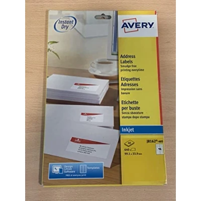 Obrázek Avery etikety pro inkoustová tiskárna 99,1 X 33,9 mm 640 kus