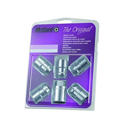 Obrázek 24552SU ochranná matice na kolo SU (standardní) s náhradní pojistkou kol M12x1.25, kuželový sedák, celková délka 32,5 mm, SW19, průměr klíče 27,7 mm