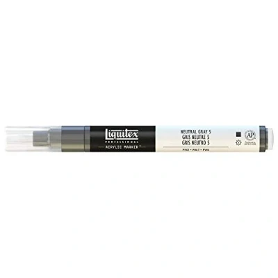 Obrázek Liquitex Akrylová barva, neutrální šedá č. 5, akrylový popisovač 2 4 mm hrot