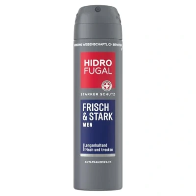 Obrázek Hidrofugal MEN FRISCH &amp; STARK Spray, deosprej se silnou antiperspirant, deodorant pro muže s osvěžující vůní bez etylalkoholu (150 ml)