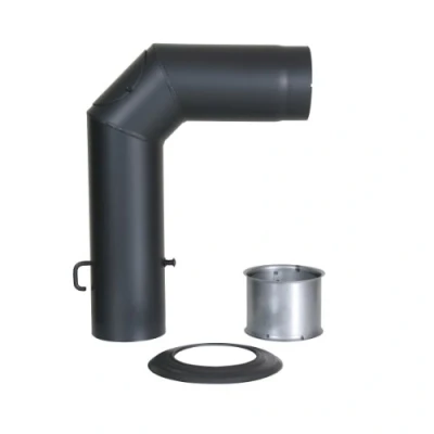 Obrázek Kamino pro Flam 331710 úhel trubky sada senotherm, 120 mm, černá