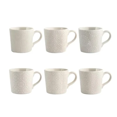 Obrázek H&amp;h set 6 tazze silhouette in stoneware cc 80