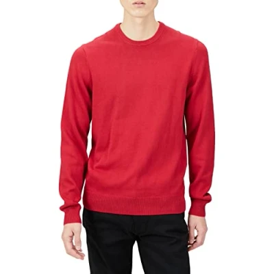 Obrázek Amazon Essentials Herren Pullover mit Rundhalsausschnitt (in Übergrößen erhältlich), Rot, XL