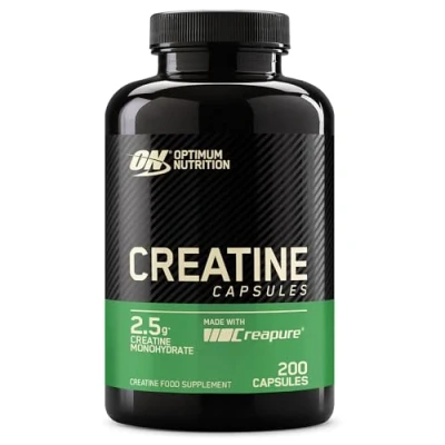 Obrázek Optimum Nutrition Kreatin kapsle s 2500 mg nearomatizovaného monohydrátu kreatinu v jedné porci, doplňky na podporu výkonu, 100 porcí, 200 kapslí
