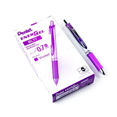 Obrázek Pentel EnerGel XM BL77 gelové pero s tlakovou mechanikou, fialová (12 kusů)